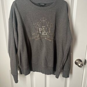 Polo by Ralph Lauren Gray 2 pice Jogging Suit with Embroidered Logo